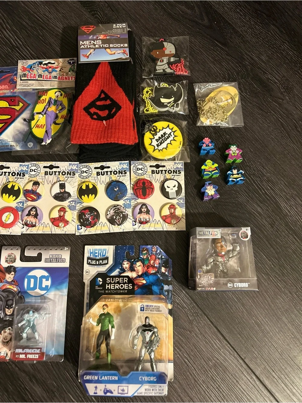 DC Comics Superhero Collection - Figures, Comics, Buttons, & More